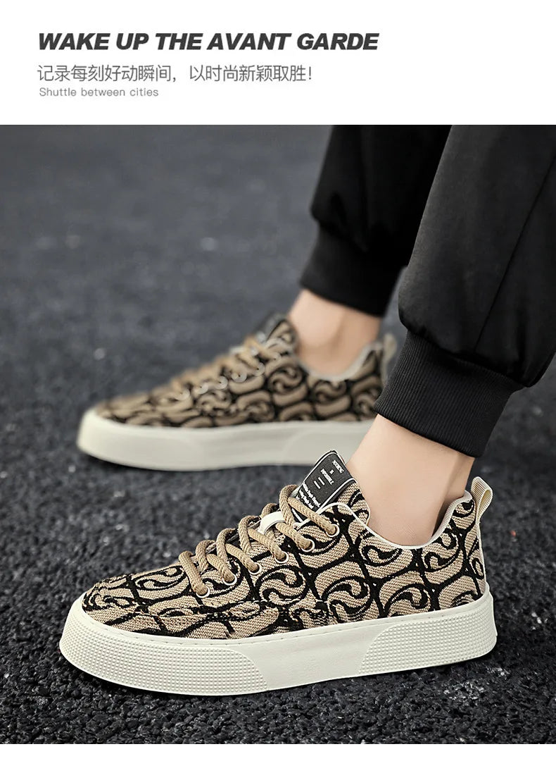 "2025 Men's Canvas Sneakers – Stylish, Durable, Non-slip."