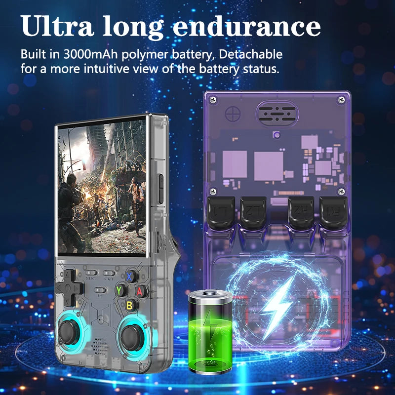 R36 Ultra 2025 Open Source R36S Video Game Console Linux System 4.0 Inch IPS Screen  Portable Pocket Video Player 64G best Games