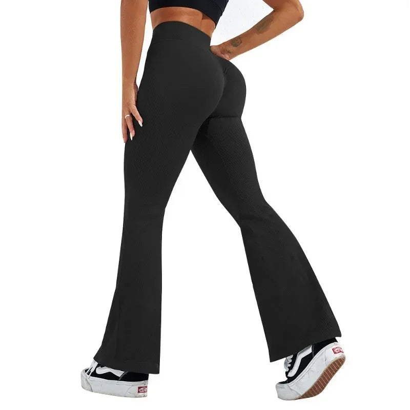 Slim Flare Pants 2025 | Cross Waist, Butt Lift & Stretch Fit