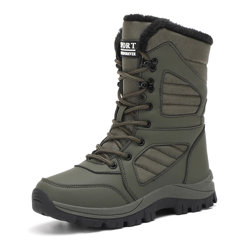 Women’s Winter Waterproof High-Top Snow Boots – Warm, Thick Lining