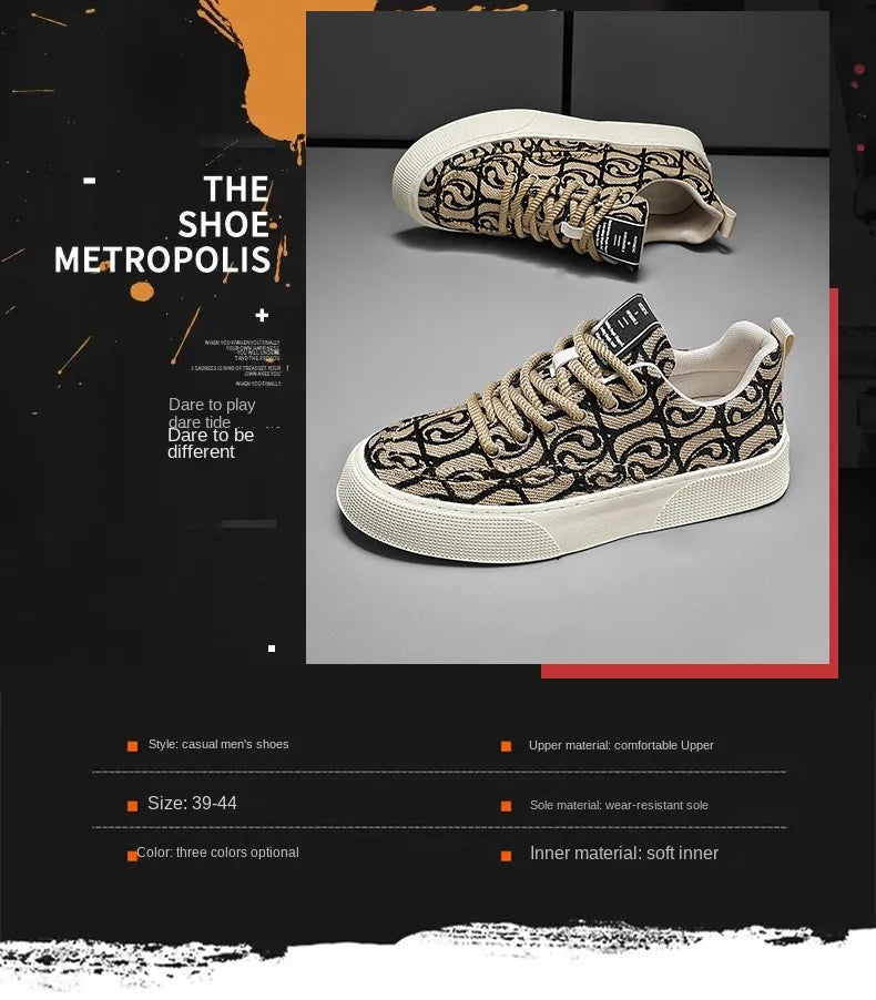 "2025 Men's Canvas Sneakers – Stylish, Durable, Non-slip."