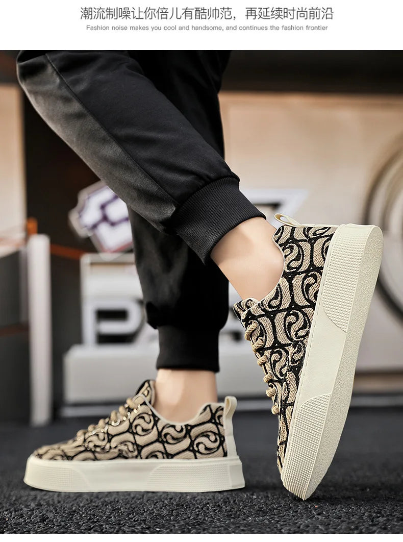 "2025 Men's Canvas Sneakers – Stylish, Durable, Non-slip."