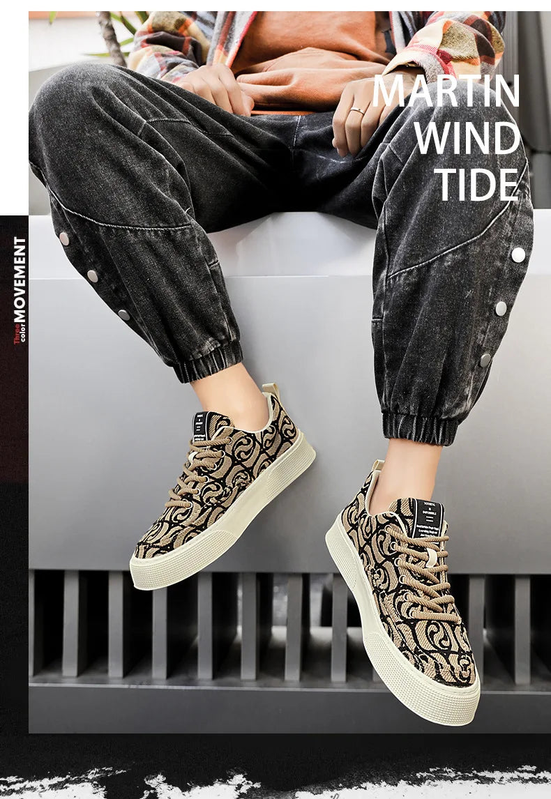 "2025 Men's Canvas Sneakers – Stylish, Durable, Non-slip."