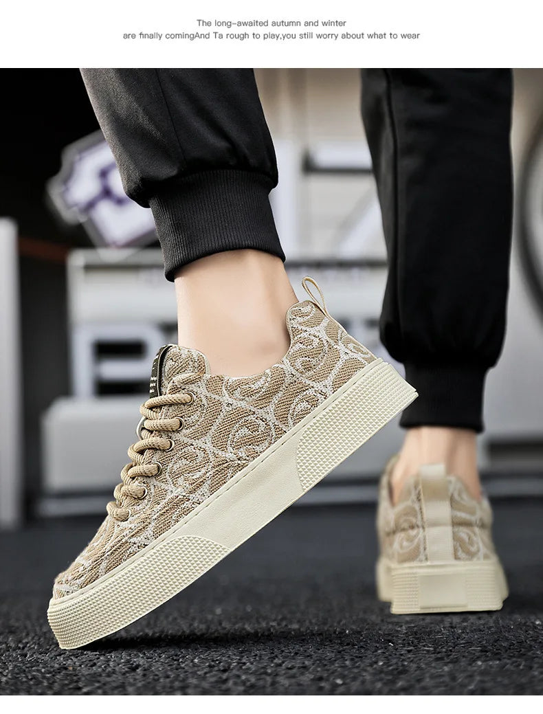 "2025 Men's Canvas Sneakers – Stylish, Durable, Non-slip."