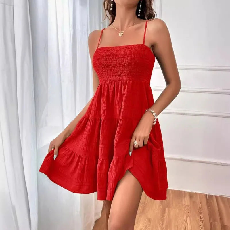 Light, feminine, and effortlessly chic — the perfect mini dress for sunny escapes.