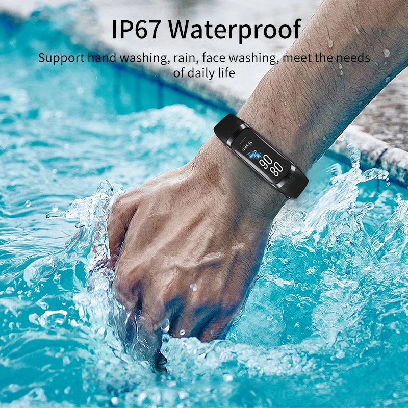 LIGE Amoled Smart Watch Smartwatch Band Women Heart Rate Blood Waterproof Connected Smart Bracelet Sport Fitness Tracker  Watch