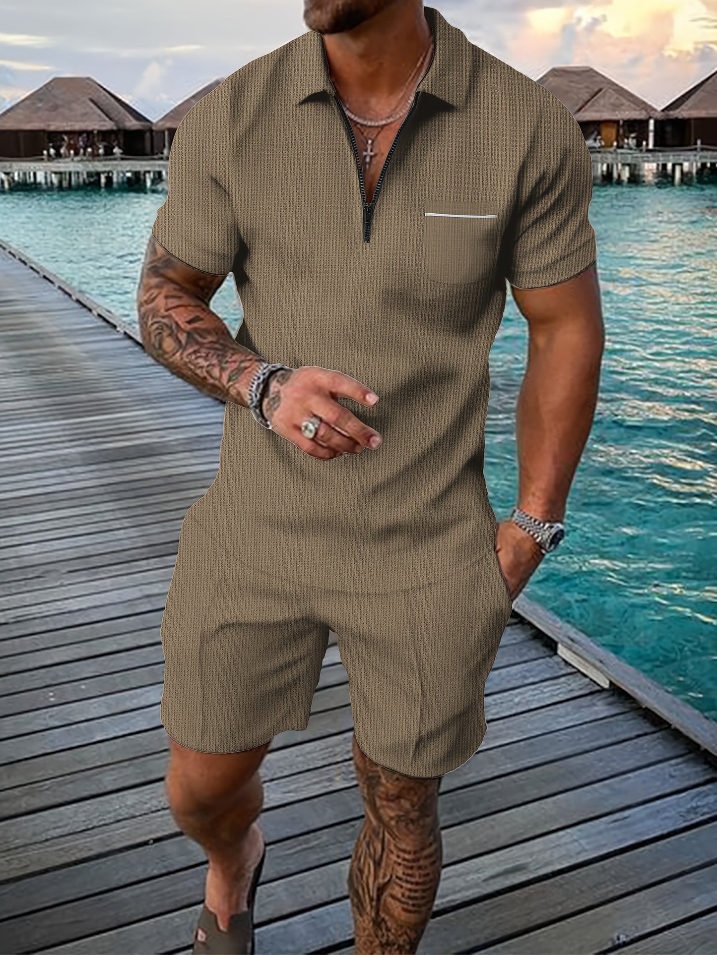 Clean, cool, and casual – the perfect summer set for effortless style day and night.