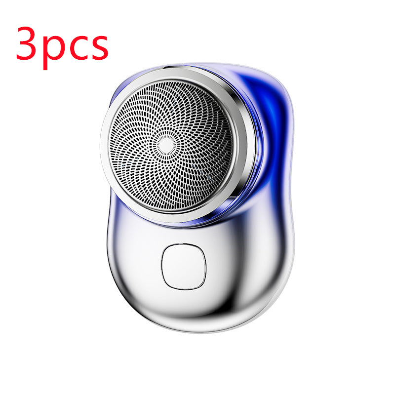 Mini barbeadores faciais portáteis sem fio barbeador elétrico recarregável USB molhado e seco indolor máquina de barbear de tamanho pequeno para homens
