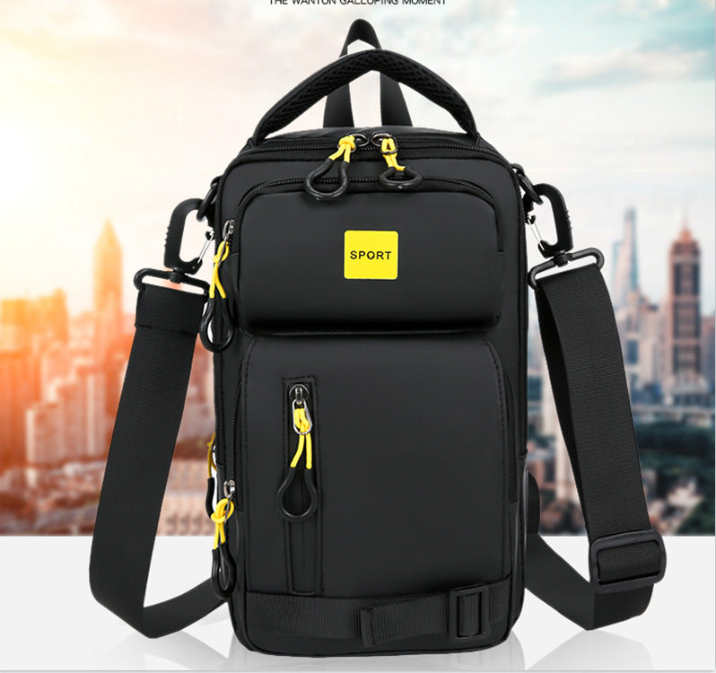 Bolsa de Nylon à prova d'água Bolsa de peito masculina multifuncional