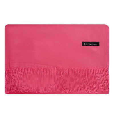 Cachecol feminino de cor sólida com borla xale