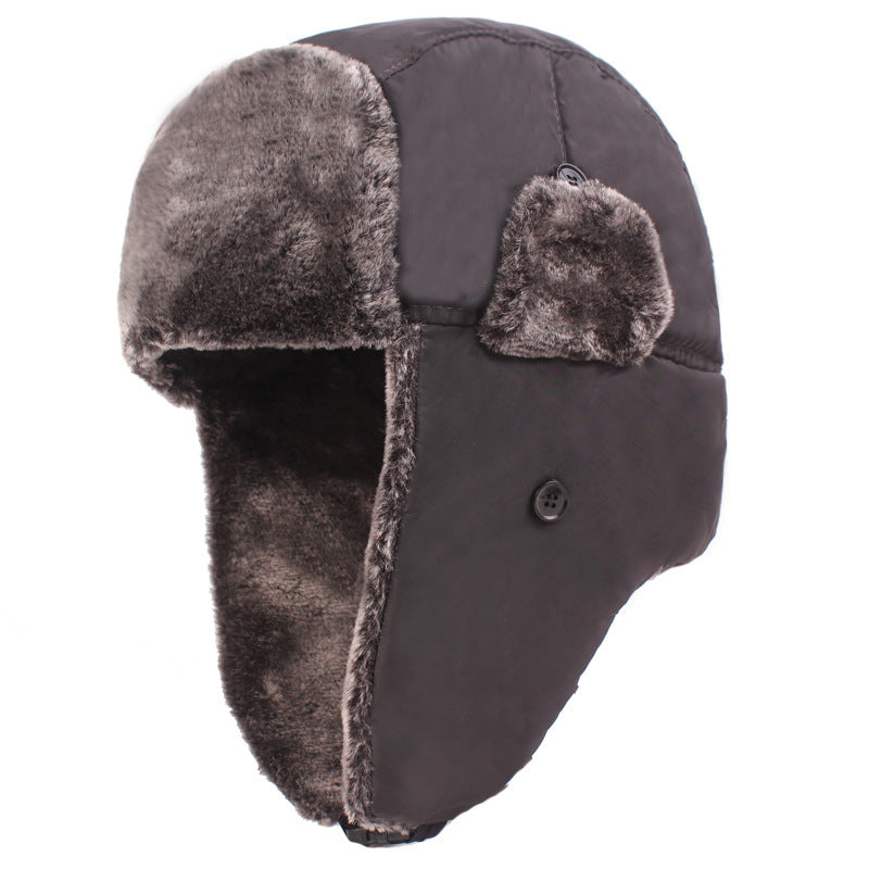 Chapéu de proteção auricular de veludo grosso masculino