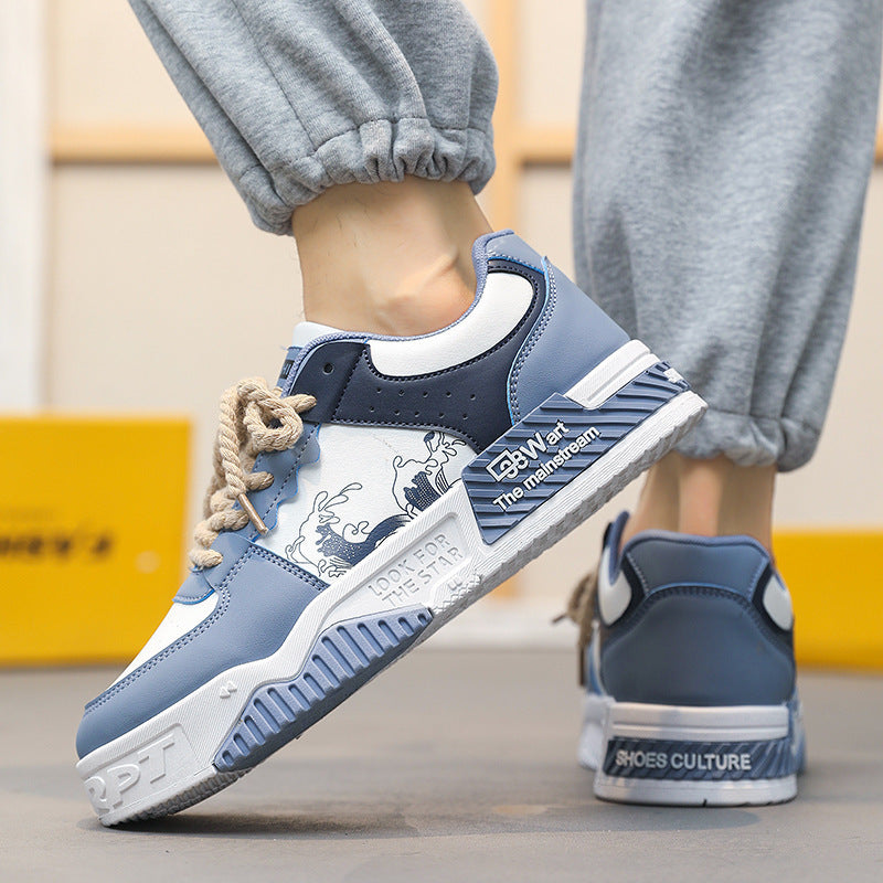 Couro Casual Esportes Moda Plataforma Altura Aumentando Juventude Moda Sapatos Masculinos