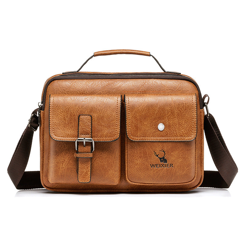 Nova bolsa de ombro horizontal masculina de grande capacidade