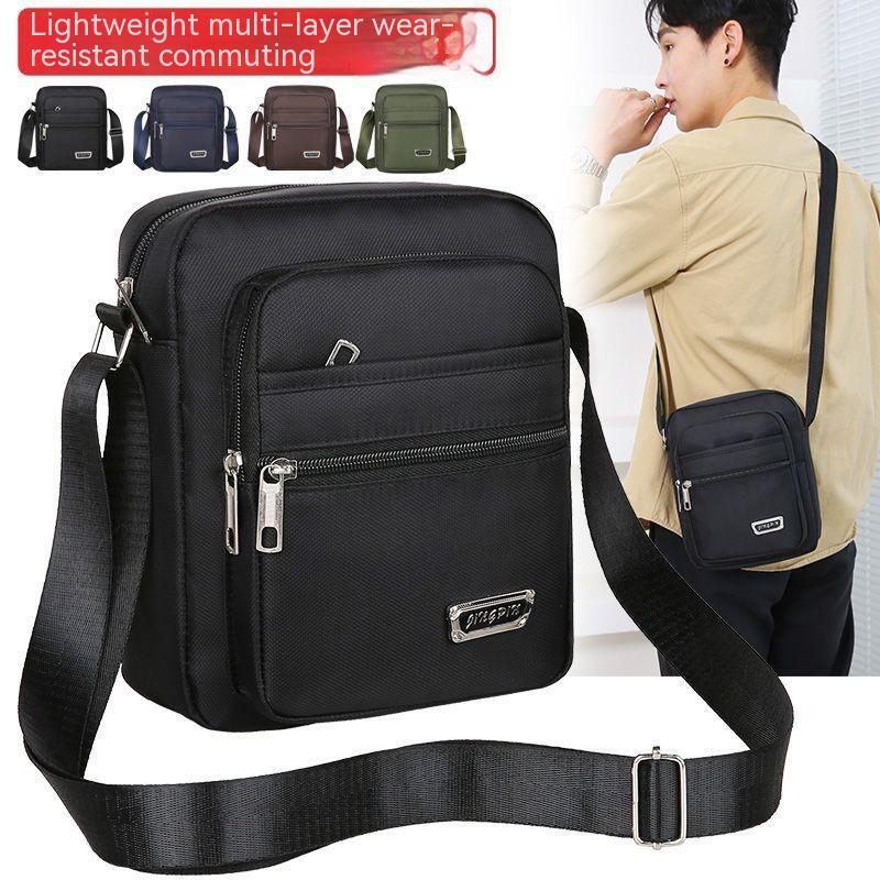 Bolsa de ombro transversal impermeável multicamadas de grande capacidade
