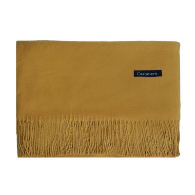 Cachecol feminino de cor sólida com borla xale