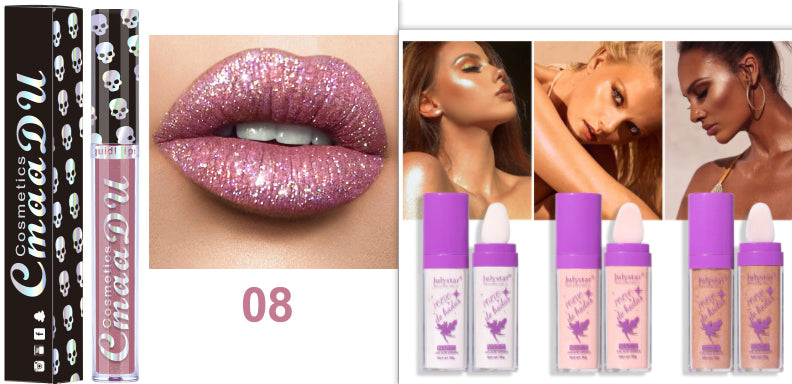 Brilho labial metálico