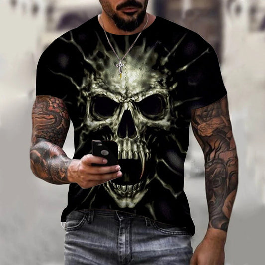 Nueva camiseta de manga corta con estampado 3D de verano para niños