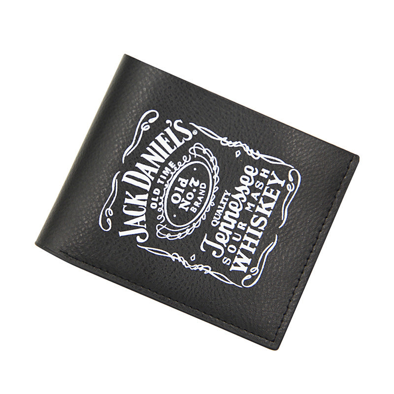 Moda Masculina PU Preto Carteira Curta