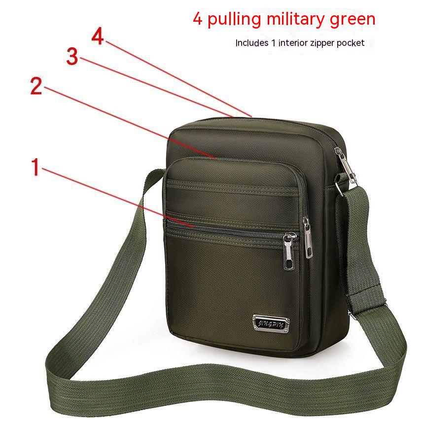 Bolsa de ombro transversal impermeável multicamadas de grande capacidade