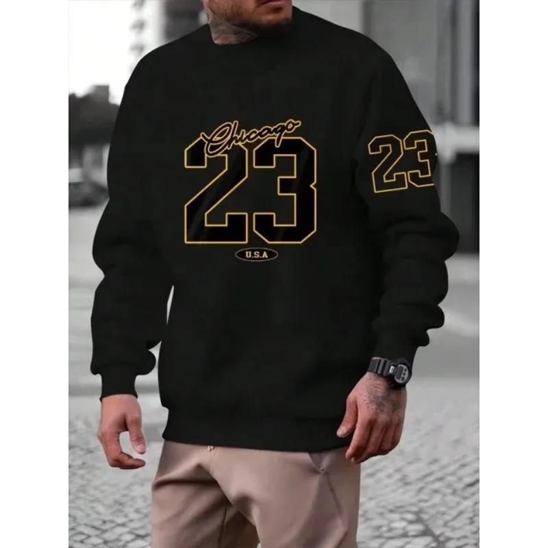Conjunto de roupas masculinas com design de letras de arte e estilo de moletom de lã