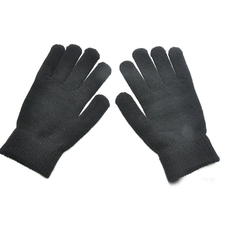 Luvas de lã tricotadas para homens e mulheres