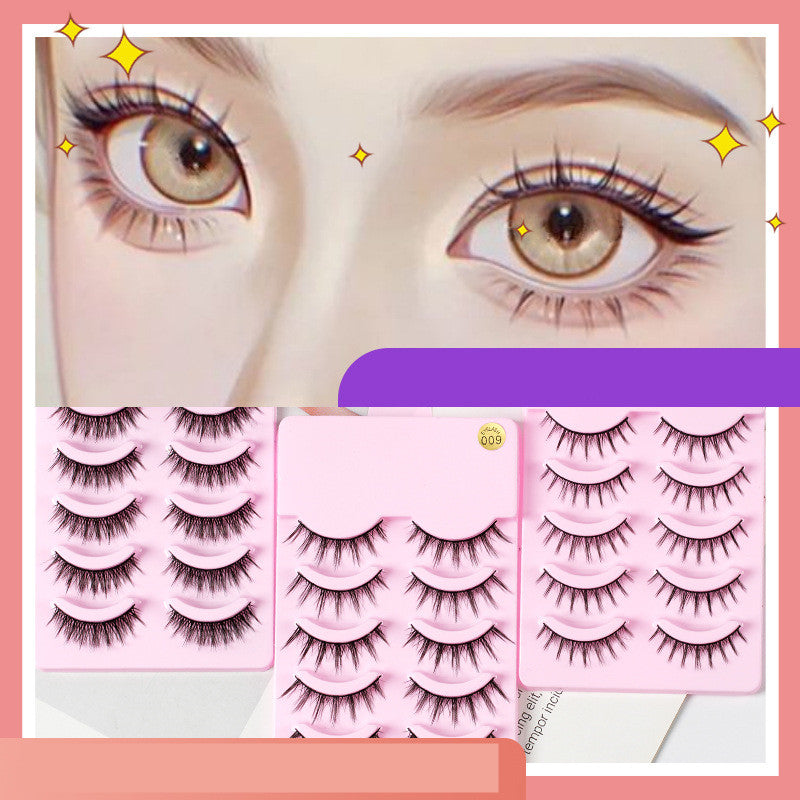 5 pares de cílios de mangá, nova chegada, anime, cosplay, natural, fino, coreano, maquiagem, cílios postiços artificiais