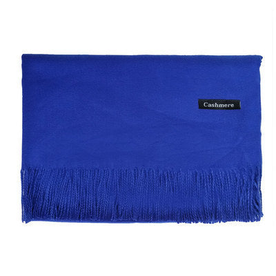 Cachecol feminino de cor sólida com borla xale