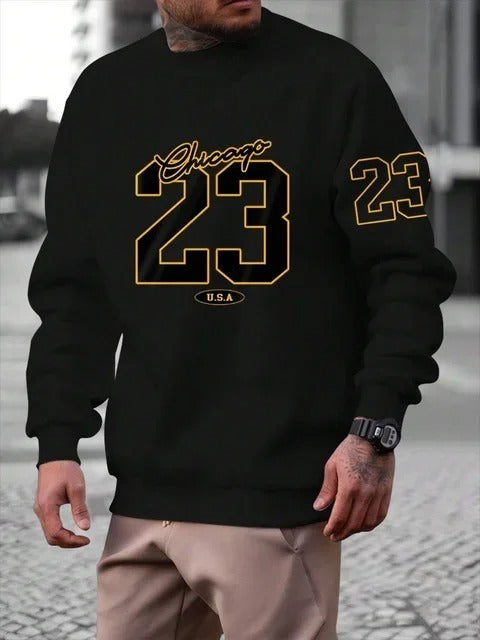 Conjunto de roupas masculinas com design de letras de arte e estilo de moletom de lã