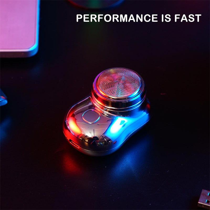 Mini barbeadores faciais portáteis sem fio barbeador elétrico recarregável USB molhado e seco indolor máquina de barbear de tamanho pequeno para homens
