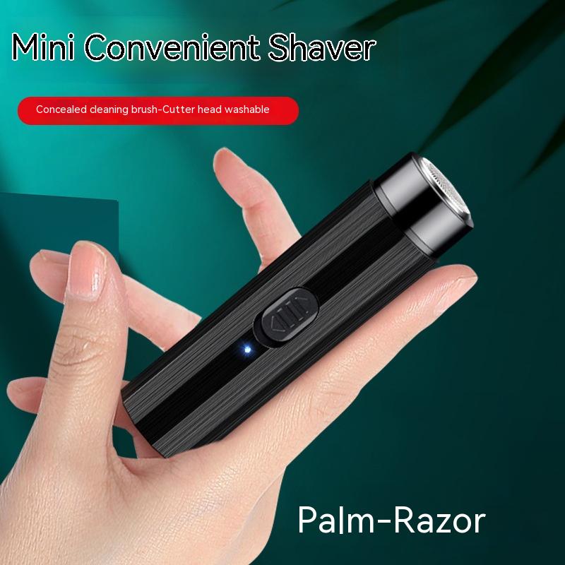 Mini barbeador elétrico recarregável portátil masculino