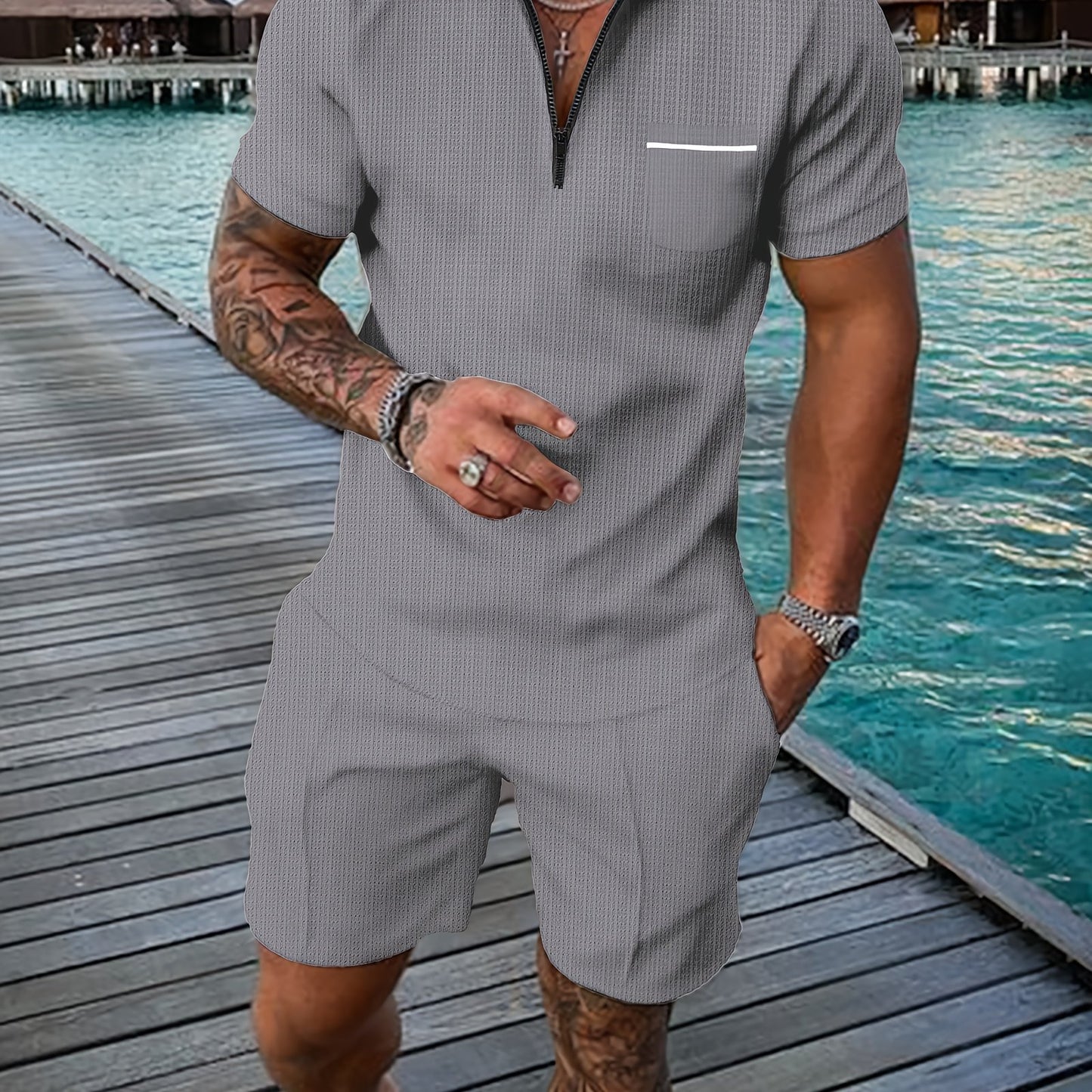 Clean, cool, and casual – the perfect summer set for effortless style day and night.