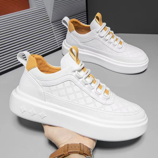 Zapatos de tabla informales, transpirables, con suela gruesa y huecos, estilo británico