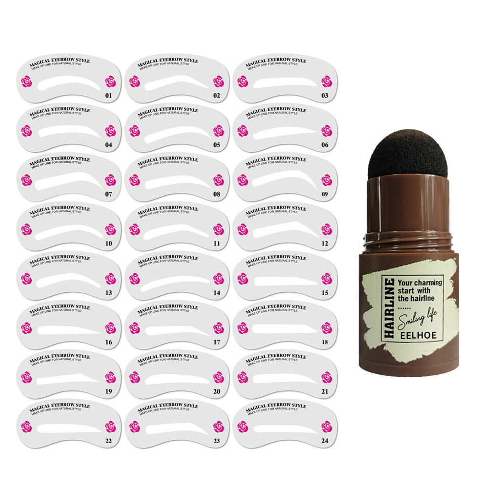 Conjunto de moldes para sobrancelhas Maquiagem em pó