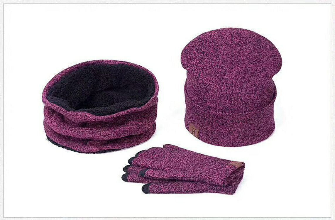 Chapéu de três peças mais veludo quente