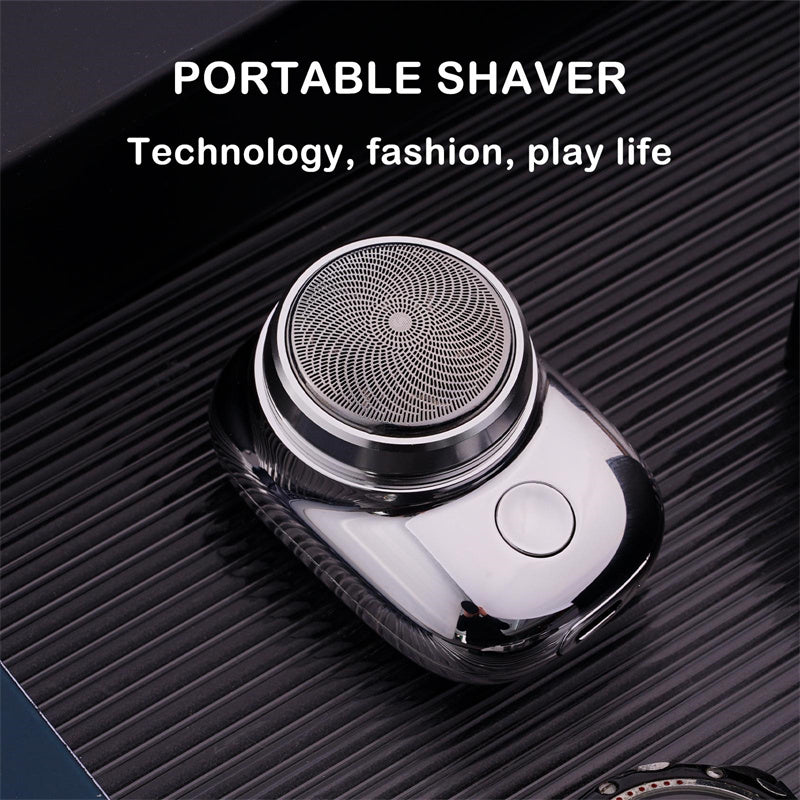Mini barbeadores faciais portáteis sem fio barbeador elétrico recarregável USB molhado e seco indolor máquina de barbear de tamanho pequeno para homens