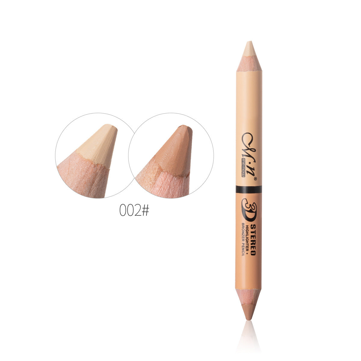 Caneta corretiva de duas pontas, iluminador, caneta One Stroke, dupla utilização, macia, à prova d'água, ilumina o contorno facial, cor, maquiagem descascável