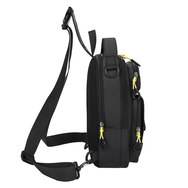 Bolsa de Nylon à prova d'água Bolsa de peito masculina multifuncional