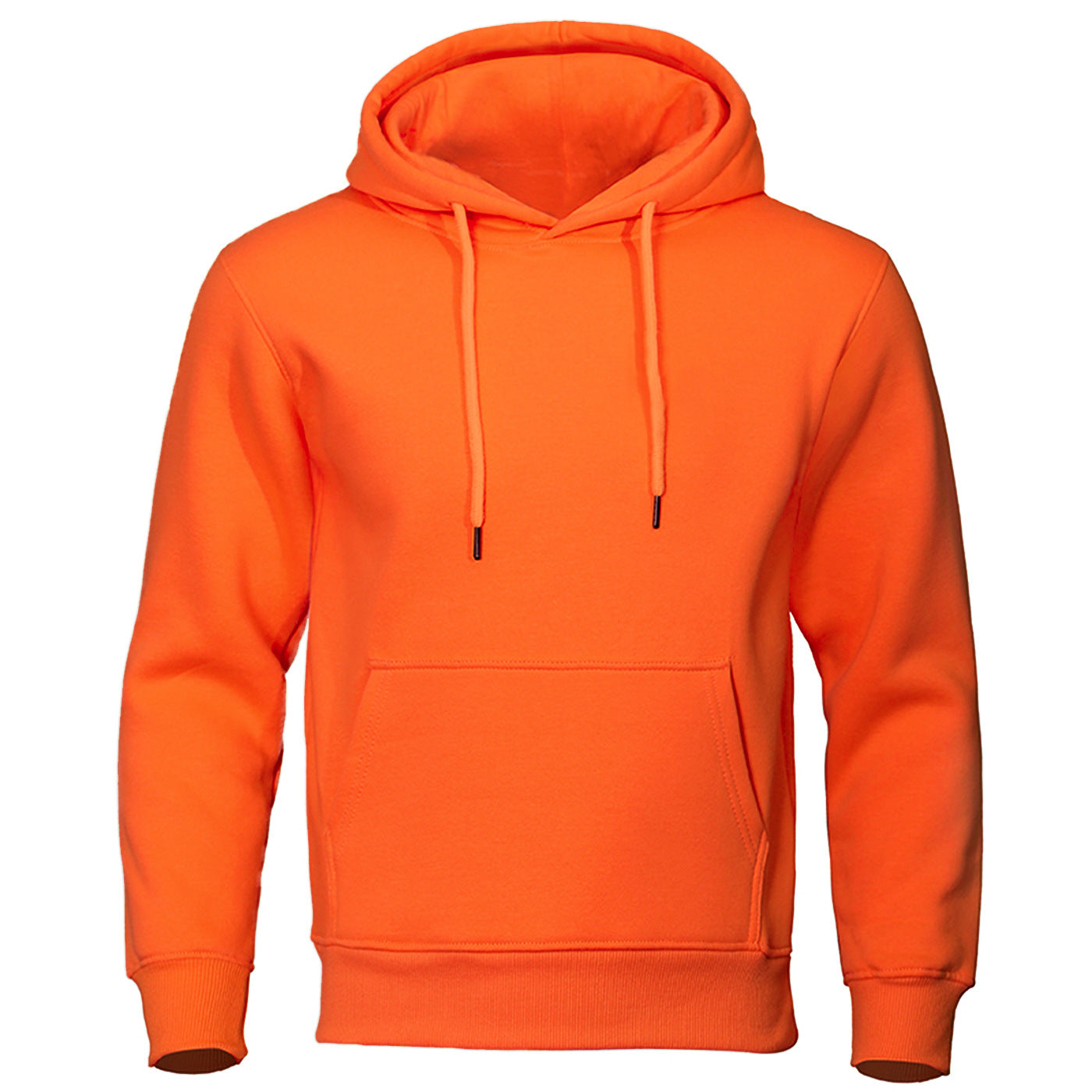 Moletom de cor sólida com capuz, moda primavera, lã, unissex