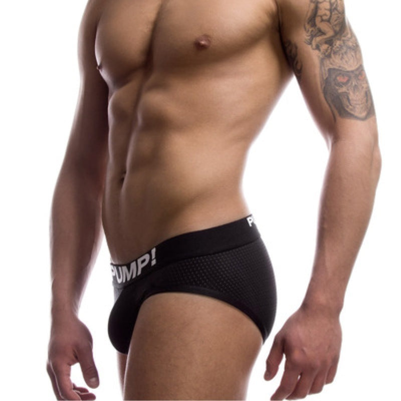 Cuecas pretas e brancas de malha de algodão masculina
