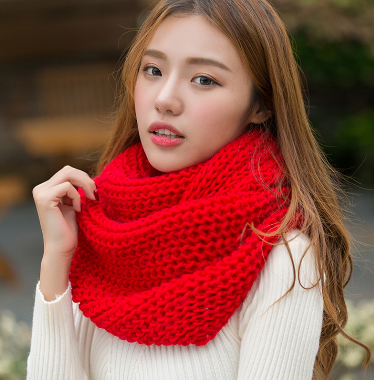 Cachecol feminino acolchoado com capuz, quente e à prova de frio
