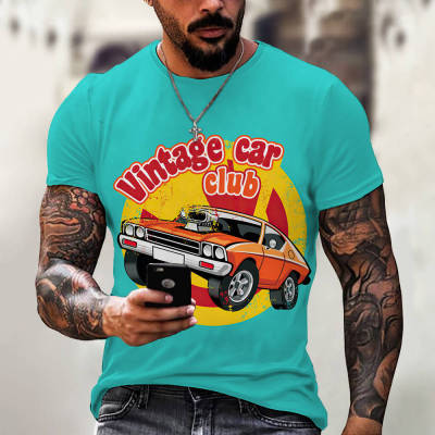 Crânio 3D Impressão Masculina Manga Curta Bonito Masculino Casual