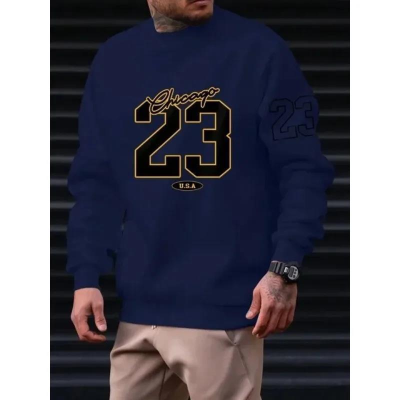 Conjunto de roupas masculinas com design de letras de arte e estilo de moletom de lã