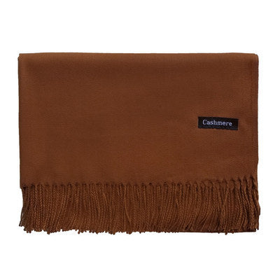 Cachecol feminino de cor sólida com borla xale