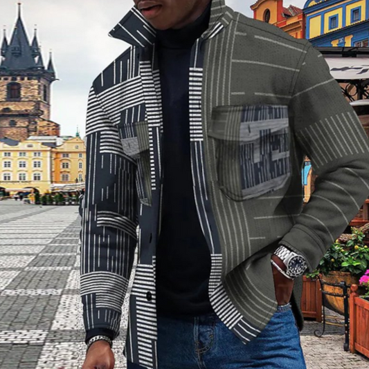 Coat Sweater 3D Printing Multicolor Top Versatile