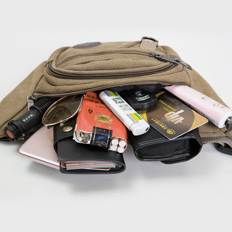 Bolsa de cinto de lona esportiva multifuncional para atividades ao ar livre